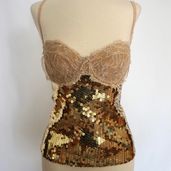 Dolce & Gabbana Tops - Vintage Dolce and Gabbana top Sequin Bustier